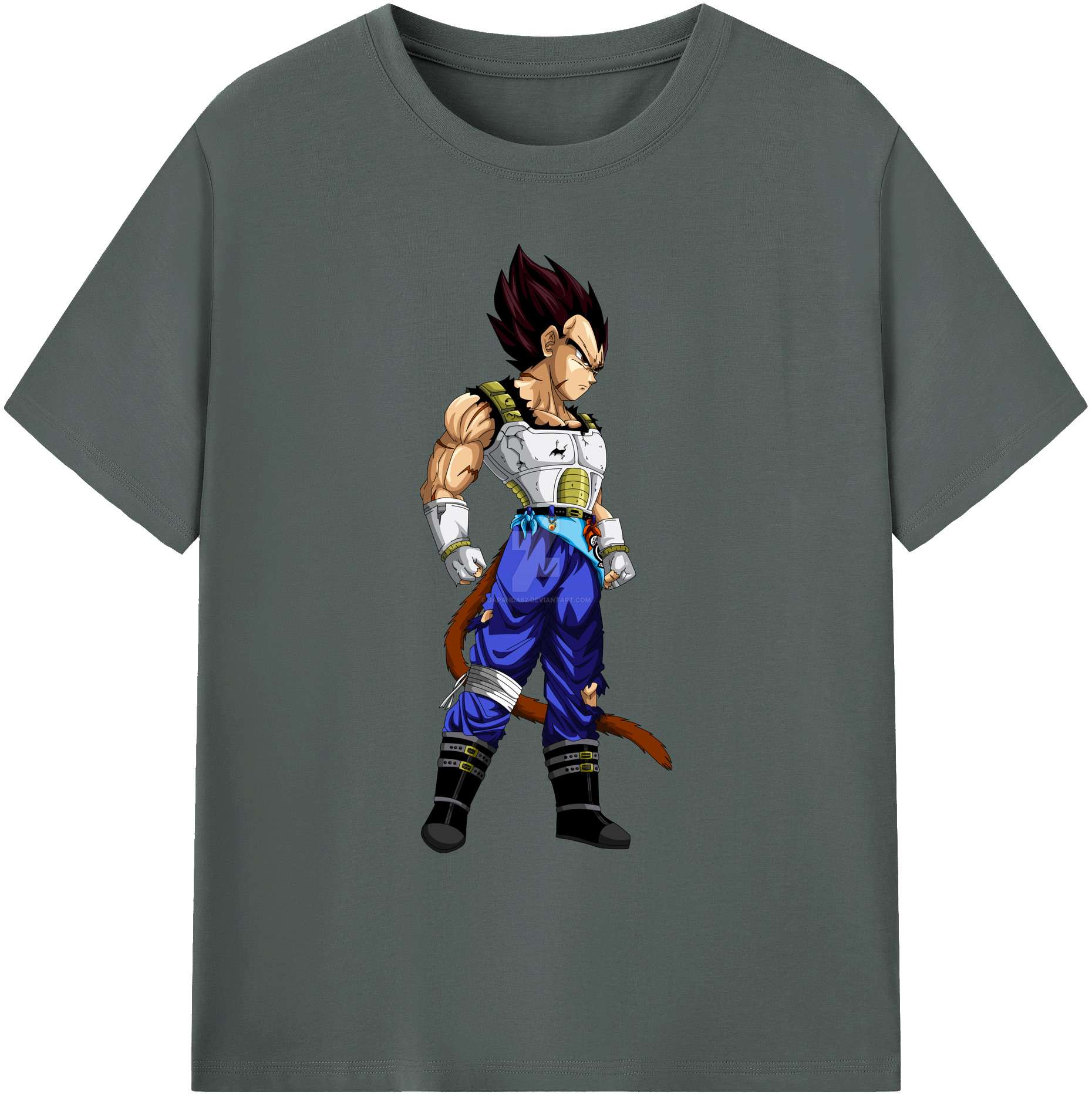 （画像用） ドラゴンボール ベジータ四世（Bejīta Yonsei）DRAGON BALL Vegeta IV 綿100％ メンズ半袖Tシャツ｜肌触りやわらか＆通気性